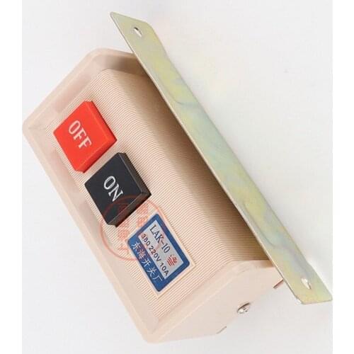 2pcs 220V 380V Industrial Sewing Machine Clutch Motor ON/OFF Start Stop Push Button Switch LAK-10