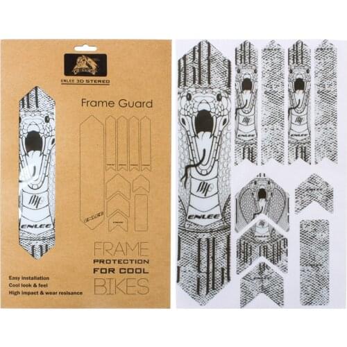 ENLEE 3D Stereo MTB Mountain Bike Frame Protective Stickers Wear-resisting Non-slip Thick Film Sticker Bicycle Accessories