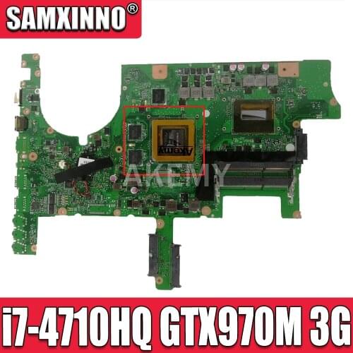G751JT With i7-4710HQ CPU GTX970M 3GB Mainboard For ASUS ROG G751 G751J G751JY G751JT G751JM G751JS laptop motherboard 100% Test
