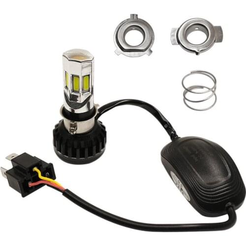 High Power 6000K H4/H6M 6-COB LED Motorcycle/Bike Headlight Headlamp Kit