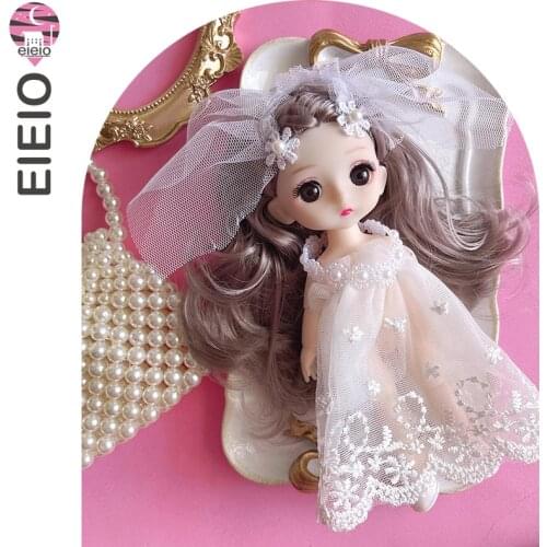 EIEIO bjd doll 16cm1/12 13 Moveable Joints Fashion Princess Clothes Suit Accessories Decoration Multicolor Hair Girl Gift Toys