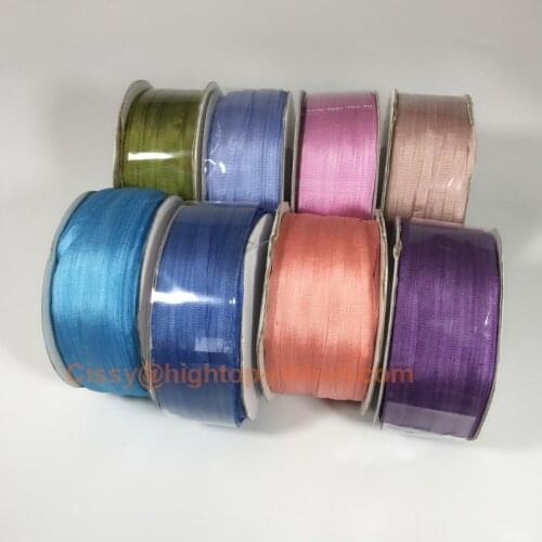 100% Pure Silk Embroidery Taffet Ribbon Roll, 4mm Width, 10meter per Color, Multiple Colors