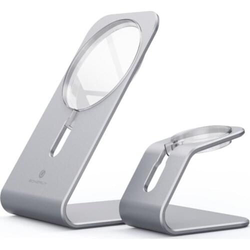 2 In 1 Magnetic Wireless Charger Stand For IPhone Fast Charging For Apple Watch IWatch For IPhone 12 Pro Max Mini Phone Holder
