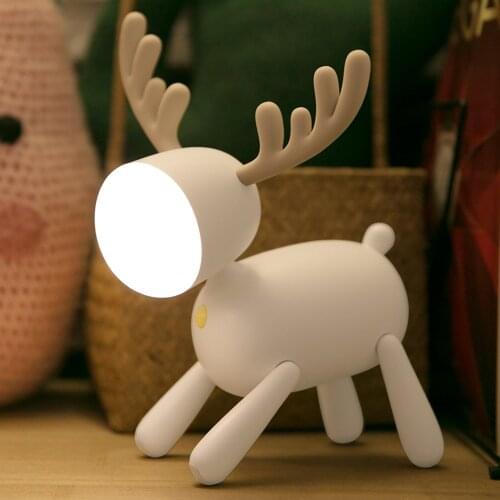 Cute Night Light Lamp LED for Baby/Children/Kids Room Bedside Bedroom Decor Silicone Touch Sensor Soft Warm White Timer Sleeping