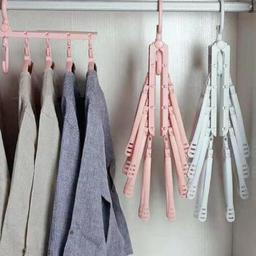 Multifunctional Non-slip Magic Drying Rack Household Rotating Wardrobe Storage Rack Folding Drying Rack