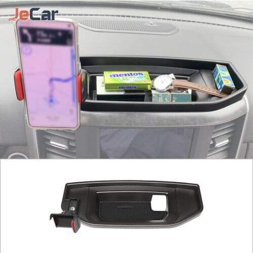 Multifunctional Center Console Mobile Phone Holder Storage Box For Dodge RAM 2018 Up Car Accessories