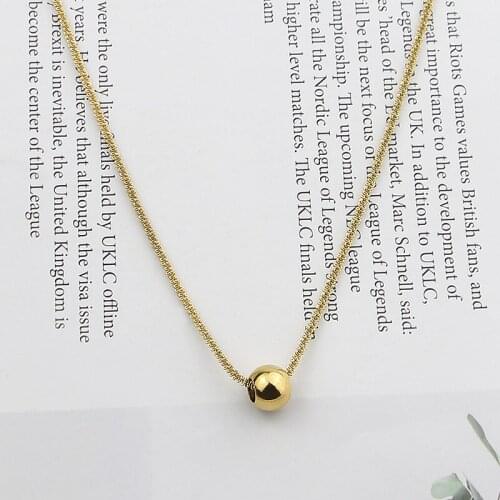 Fashion New High Quality Corn Shape Necklace String Steel Ball Pendant for Woman Party Love Gift Jewelry Wholesale