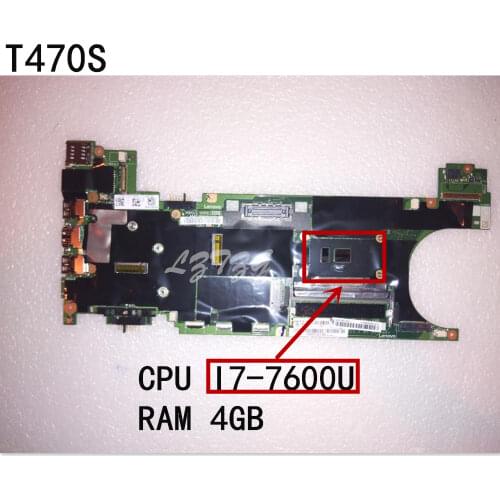 Original laptop Lenovo ThinkPad T470s motherboard i7-7600U 4G 01ER076 01ER346 01ER067 01ER338 01ER337 01ER077 01ER066 01ER345
