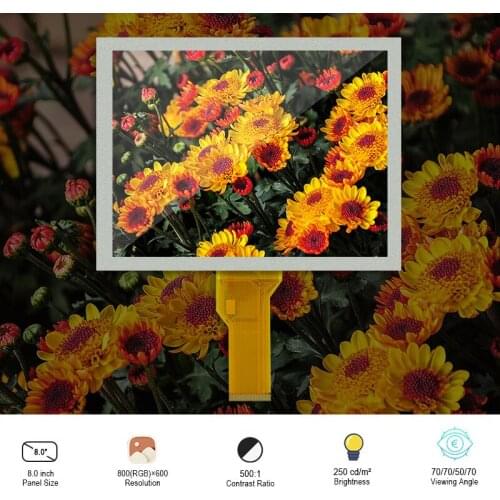 Original Innolux EJ080NA-05B LCD Display Screen WithoutTouch For Digital Photo Frame 8.0 Inch Module 800(RGB)×600 SVGA 125PPI
