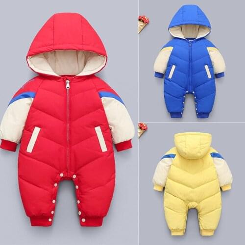 Coat Plus Velvet Warm Newborn Snowsuit Baby Girls Winter Romper Toddler Boys Jumpsuit Newwst Russia Winter Baby Down Jacket