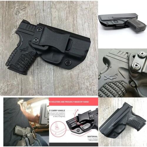 Concealed kydex IWB Holster For Springfield Armory XDS Compact 3.3" Barrel 9mm/.40S&W/.45ACP APPENDIX Inside Waistband Carry