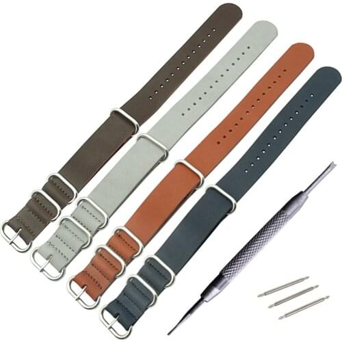 18mm 20mm 22mm 24mm NATO Army Sports Watchbrand Leather belt accessories belt buckle for bands 007 James watch strap bond