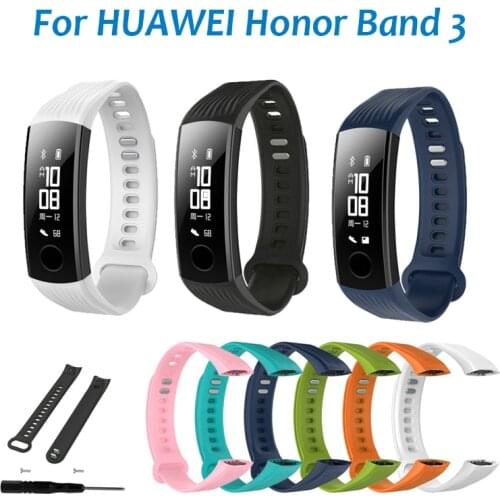 Silicone Watch Strap For HUAWEI Honor Band 3 Wristbands Accessories Replacement Sport Strap For Huawei Honor Band 3 Bracelet