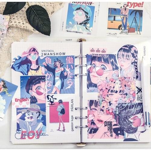 60sheets/lot Memo Pads Sticky Notes Fresh and cute retro Paper diary Scrapbooking Stickers Office School stationery Notepad