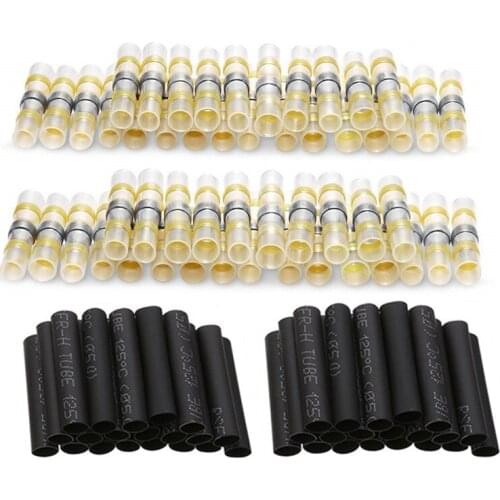 100/150PCS Waterproof Heat Shrink Tube Solder Sleeve Seal Electrical Wire Connectors Fast Butt Splice Terminals Kit