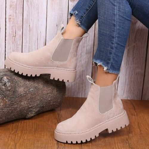 Platform Botas Women Sneakers Winter Chunky Ankle Boots Pu Leather Motorcycle Boots Women Punk Shoes Black Brown Short Booties