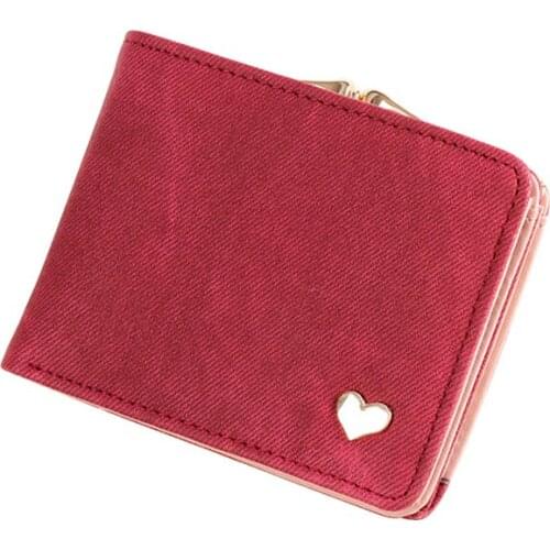 10PCS / LOT Women Wallet Small Coin Purse Hasp Short Ladies Purse Female Card Holder Leather Clutch Wallet