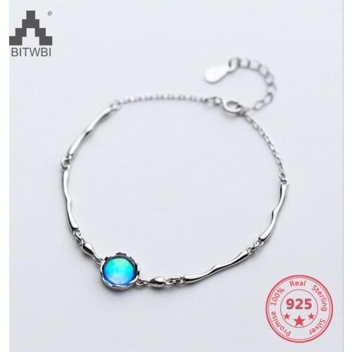 2018 Hot Sale S925 Sterling Silver Fashion Personality Blue Mermaid Tears Pendants Necklace Women Jewelry