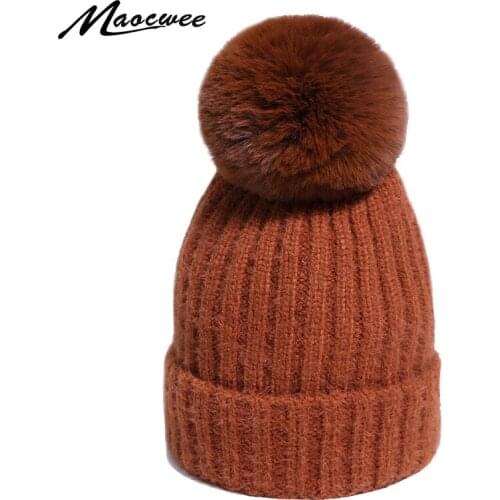 Winter men and women solid color pullover caps thick warm Beanie Hat fashion wild outdoor warm Hedging cap