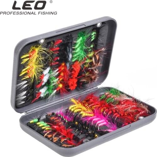 100pcs/lot Multicolor Fly Hook Fly Fishing Bionic Butterfly Hook Lure Fishing Supplies Fishhooks Fishing Tackle With Box