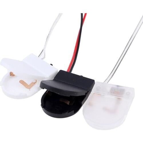 2000pcs/lot 1x CR2032 Button Coin Cell Battery Charger Socket Holder Case Cover Box With 3V Wire Lead ON/OFF Switch
