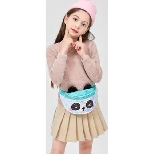 2021 New Childrens purse panda messenger bag messenger bag sequin messenger bag girl gift messenger bag child panda bags