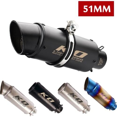 38-51MM Universal Motorcycle Racing Dirt Bike ATV Exhaust Muffler Tail Pipe Removable DB Killer Silencer Slip On Modified System