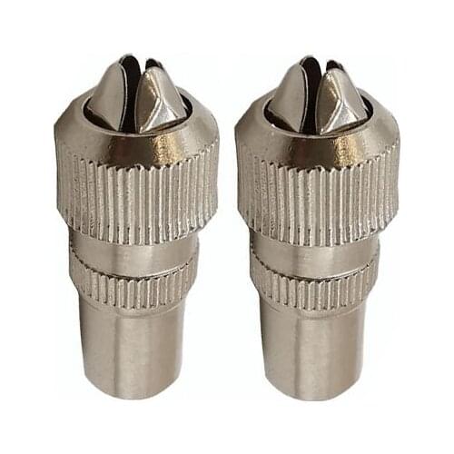 5Pcs Male TV Aerial Connector RF Coaxial Cable Head Plug Adaptor Sliver