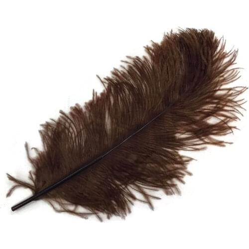 50pcs big pole ostrich feathers Brown color Dyed 50-55cm 20-22inch ostrich plumes for wedding centerpieces crafts decorations