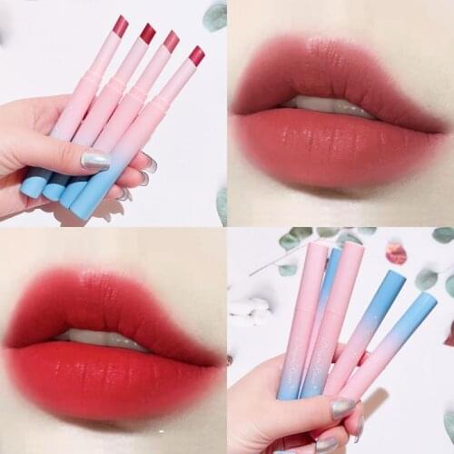 8 Colors Gradient Tube Lipstick Long Lasting Smooth Lipstick Moisturizer Lips Makeup Cosmetics Maquiagem TSLM1