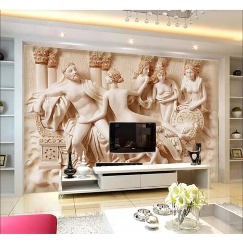 Abstract Art Mural Wallpaper papel de parede 3d Stereo Relief Sculpture Photo Wall paper Hotel Living Romm TV Backdrop