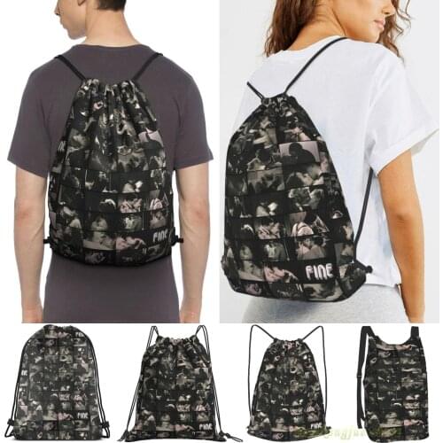 The Censored Kisses Of Cinema Paradiso Men Outdoor Travel Gym Bag Waterproof Drawstring Backpack Women Fitness Sackpack Bag
