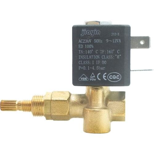 Jiayin AC230V G1/8" 2mm JYZ-3 High Pressure Electromagnetic Solenoid Water Gas Steam Valve Fire Control Valve 2/2 Way Type