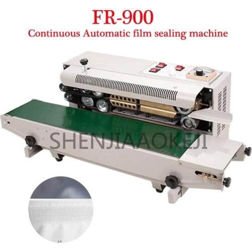 FR-900 Continuous Automatic film sealing machine aluminum foil bag edge sealer food packaging machine 220V/110v 850W