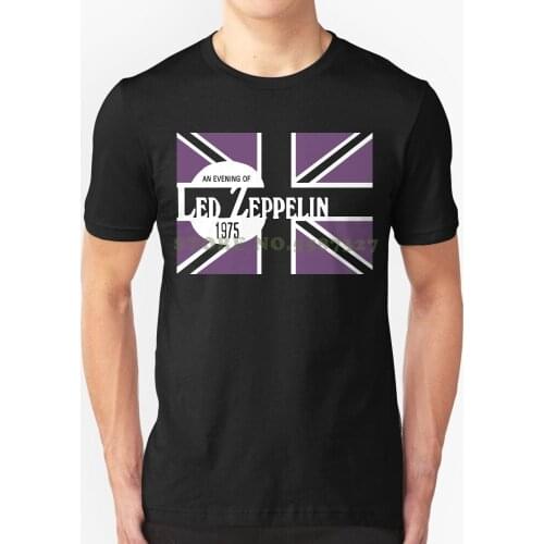T Shirt O-neck Fashion Casual High Quality Print T Shirt Evening Of Led Zep 1975 Mens T-shirt Red Heather