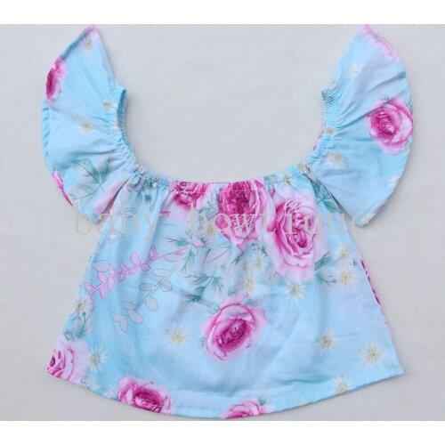 Little Girls Off the Shoulders Floral Cotton Top