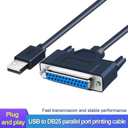 1.2m USB To DB25 Female Port Printer Cable Converter LPT Cable 25 Pin Laptop PC To Printer Connecting Wire Compatible System