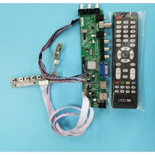 Kit For N133BGE-L21/N133BGE-LA1 Signal digital controller board HDMI AV remote screen 1366X768 Panel DVB-T2 LED USB VGA TV