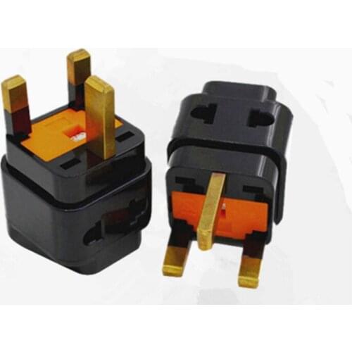 Multifunction black white 13A 250V 3 pins CE certified ABS material connector AU EU US to UK travel plug adaptor wish fuse