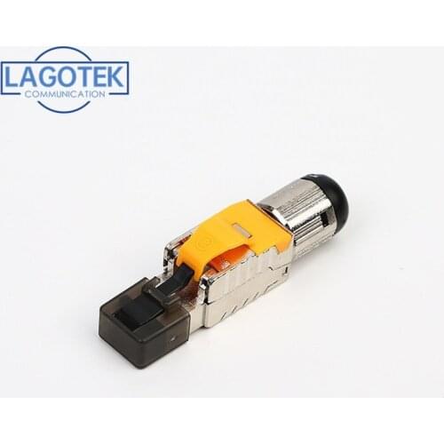 Tool-Free Shielded RJ45 Cat 8 Termination Plug Cat8 Plug / Cat8 Connector Modular for 22/23/24AWG Cable 40GB Newtork