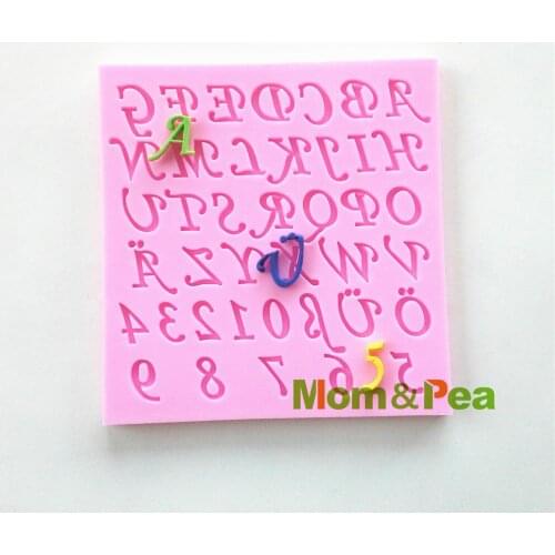 Mom&Pea 0520 Free Shipping Letters & Numbers Silicone Mold Cake Decoration Fondant Cake 3D Mold Food Grade Silicone Mould
