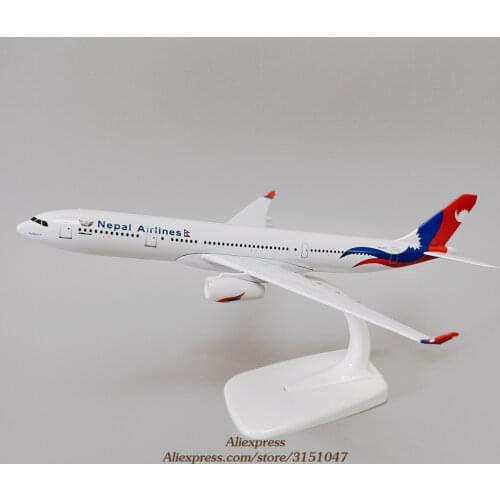 NEW 20cm Alloy Metal AIR Nepal Airlines Airbus 330 A330 Airplane Model Airways Plane Model Stand Diecast Aircraft Kids Gift Toys