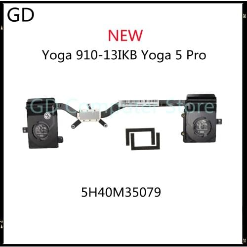 GD NEW Original For Lenovo Yoga 910-13IKB Yoga 5 Pro Laptop Heatsink With Fan 5H40M35079 Full Tested Fast Shipping