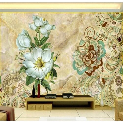 Custom Size Photo American country garden mural hotel living room TV backdrop wallpaper KTV bedroom flower wallpaper murals