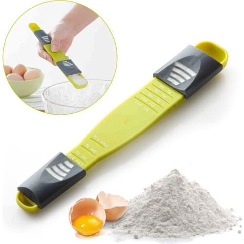 Adjustable Kitchen Scale 13G/ML Liquid Powder Measure Cup Metering Spoon Double Head Measuring Spoon for Cooking Seasoning Scale