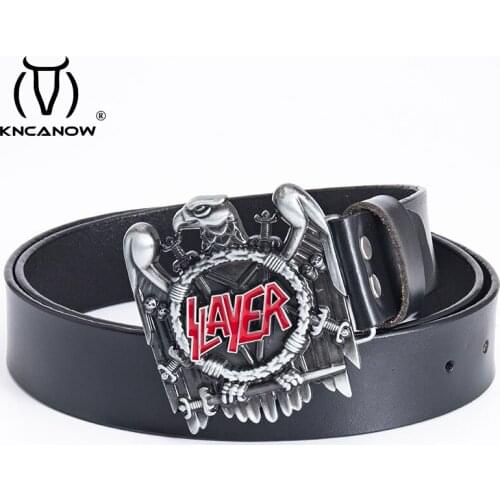 Fashion Designer Belts Men Genuine Leather Alloy Music Eagle Carved Craft Belt European American Personality Real Cowhide Strap