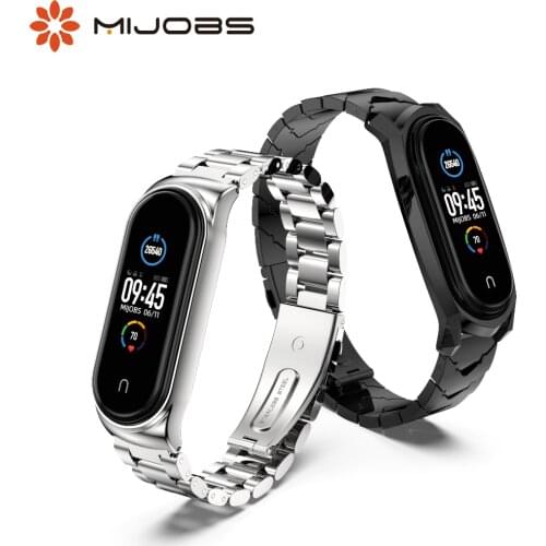 Strap for Xiaomi Mi Band 6 5 4 3 Metal Opaska Correa for Mi Band 4 Miband 5 Wristbands Bracelet Xiomi NFC Global Version
