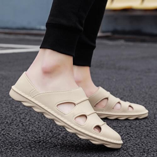 Men Sandals 2021 Men Casual Shoes Slippers Rome Retro Thick Bottom Open Toe Sandals Beach Slip On Slides Sandals Summer