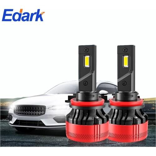 Edark 2Pcs H1 H7 H8 H11 H4 LED Headlight Bulbs 6500K Bright White 20000LM High Power HB3 9012 H13 Led Bulb Turbo Fog Lamps