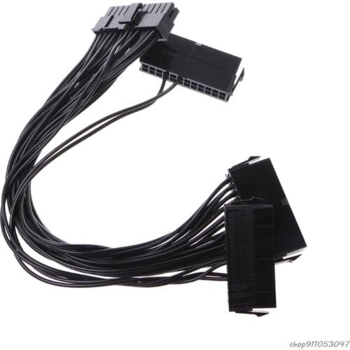 24Pin 20+4Pin Triple PSU ATX Power Supply Adapter Cable 18AWG Wire For Mining A20 21 Wholesales